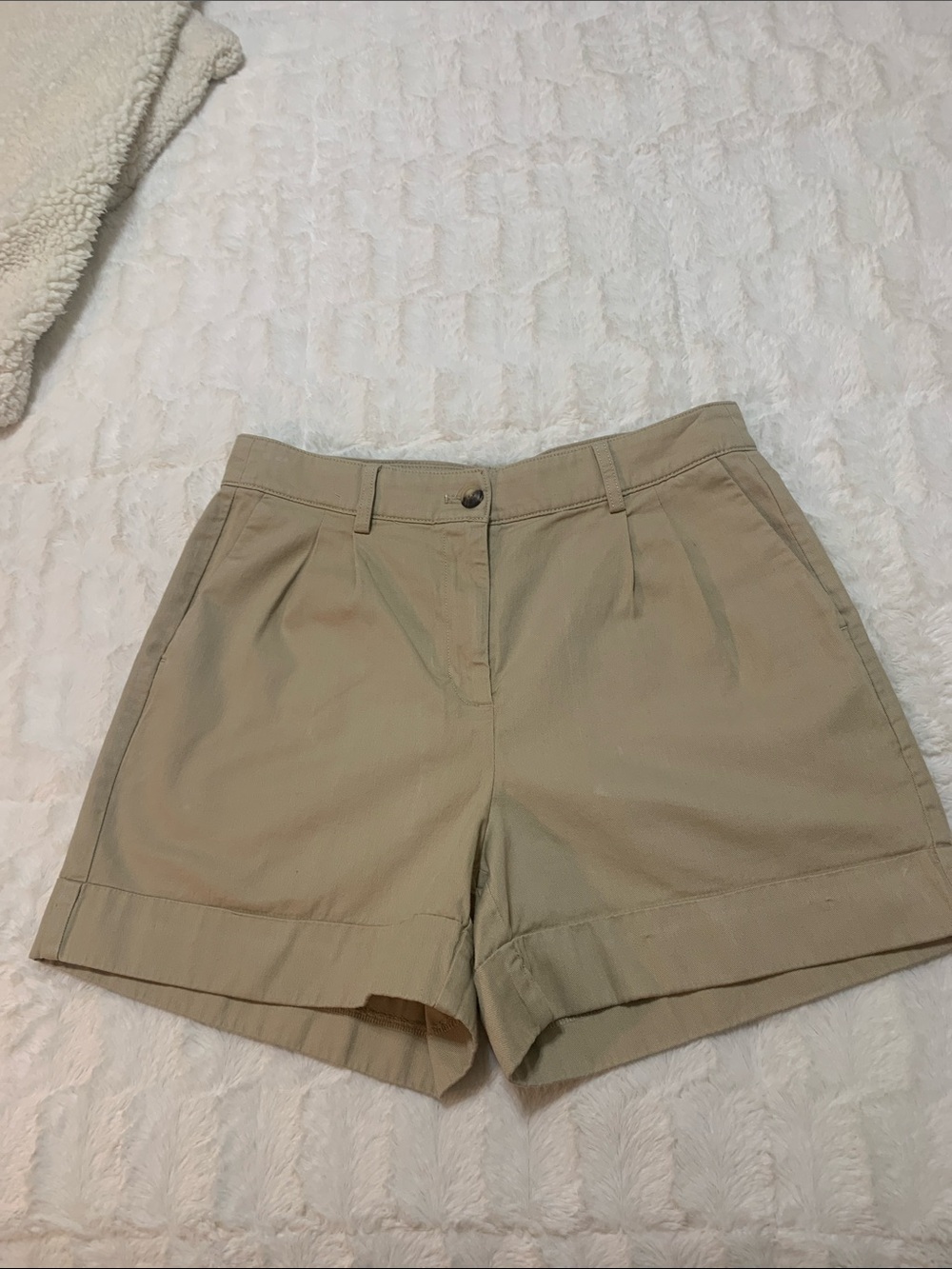 J. Crew Khaki Cuffed High-Rise Women's Shorts